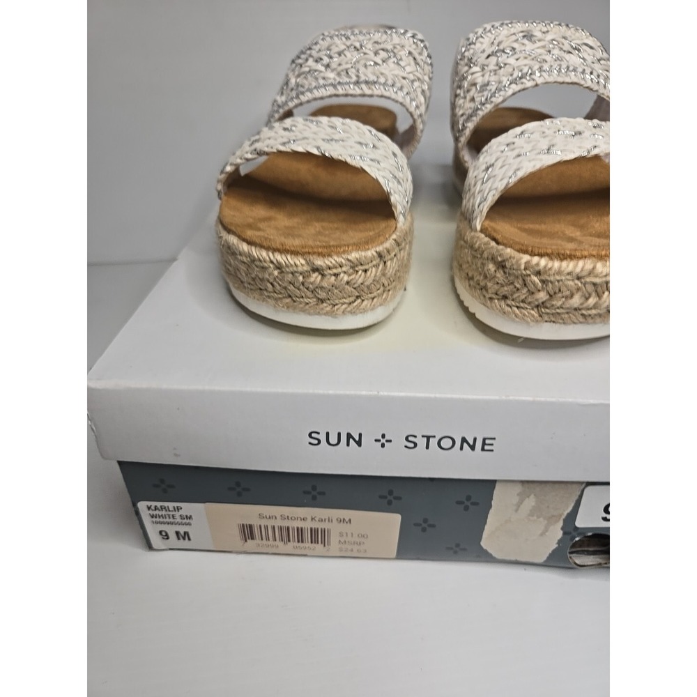 Sun Stone Karli White 9 M Sandals Womens Shoes - Picture 2 of 5